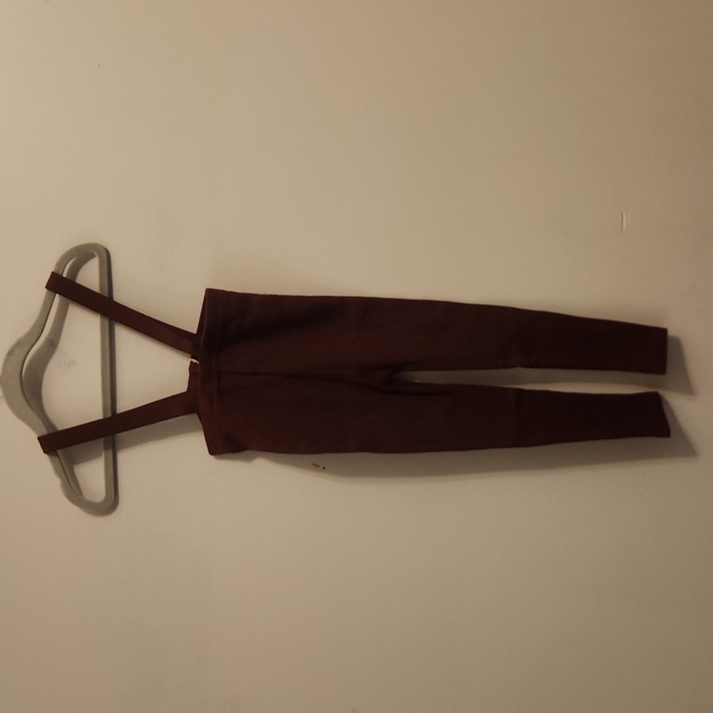 Lil Legs Suspender Leggings Burgundy